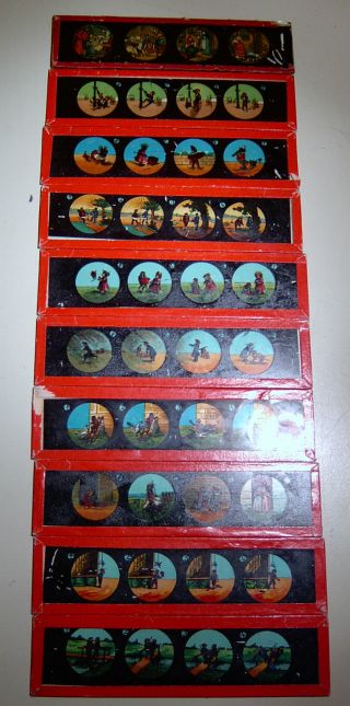 10 Laterna Magica Glasbilder Um 1900 15 X 3,  8 Cm Bild