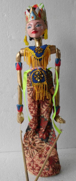 1 Holzpuppe Wayang Golek Puppe Marionette Neuzeitl.  Repro/nostalgieware Nmsg02 Bild
