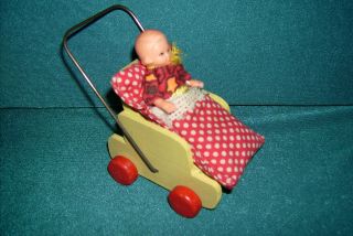 Sport - Puppenwagen Für Puppenstube Holz Bild