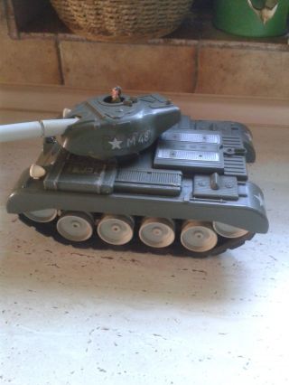 Alter Spielzeugpanzer Blechspielzeug Gama Panzer Blech,  Plastik M48.  24 Cm Bild