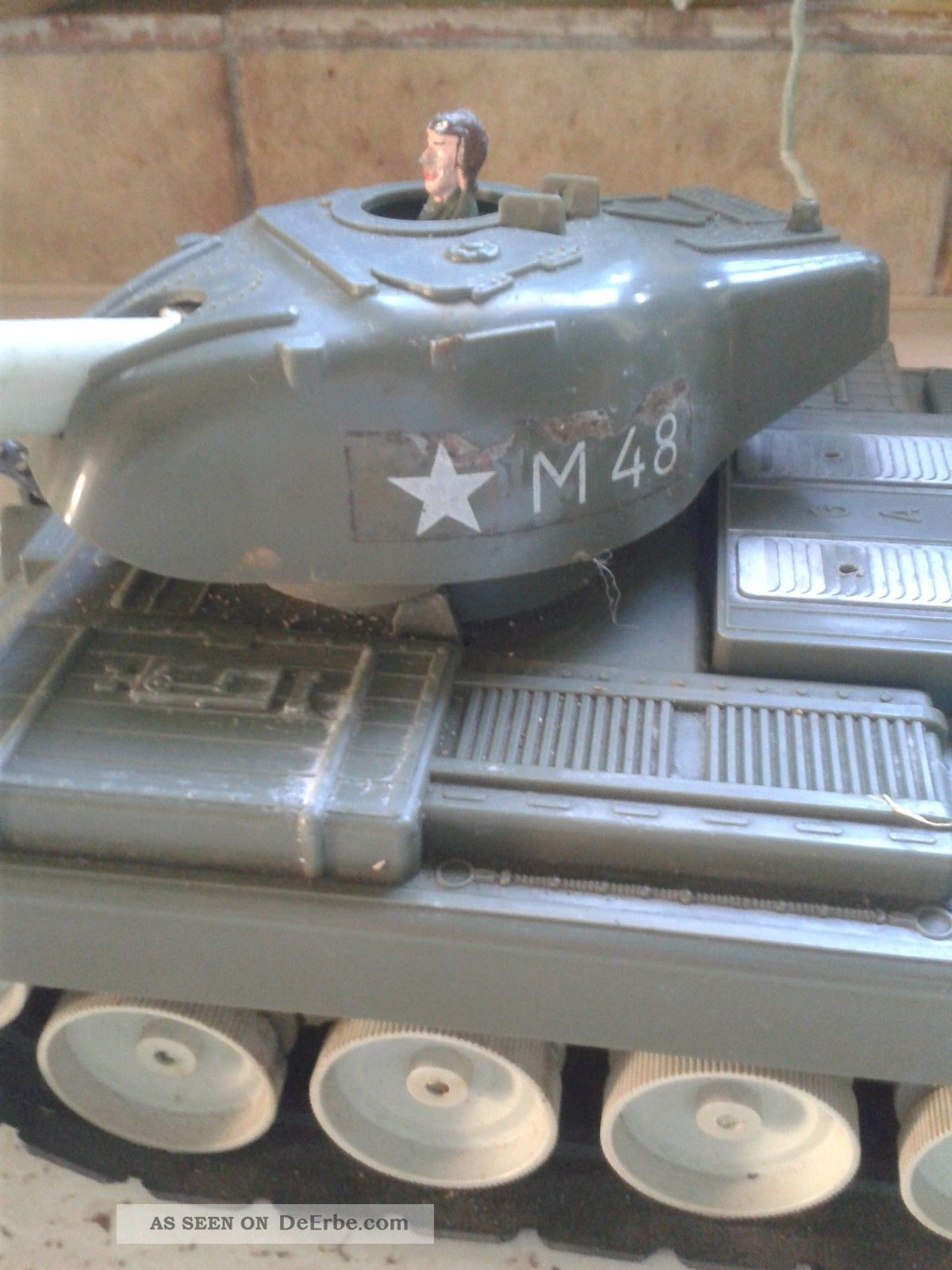 spielzeug panzer ddr Alter Spielzeugpanzer Blechspielzeug Gama Panzer Blech, Plastik M48. 24 Cm
