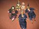5 Sehr SchÖne Harlekin Puppen Siehe Bilder Original, gefertigt vor 1970 Bild 3