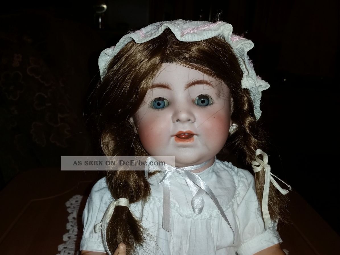 Wunderschönes Altes Mädchen Von Ab&g Porzellankopfpuppen Bild