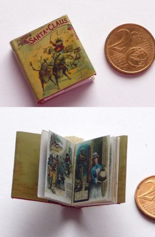 Winziges Miniatur Buch Around The World With Santa Claus F.  Puppenstube Bild