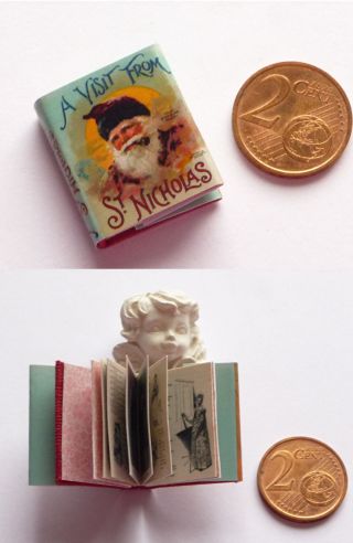 Winziges Miniatur Buch A Visit From St.  Nicholas Für Puppenstube Bild