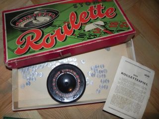 Rar Altes Gesellschaftspiel Antikesspiel Roulette Spiel Von Stomo Bild