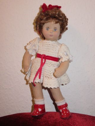 Niedliche Schweizer Stoffpuppe Mädchen Glorex 30 Cm Bild
