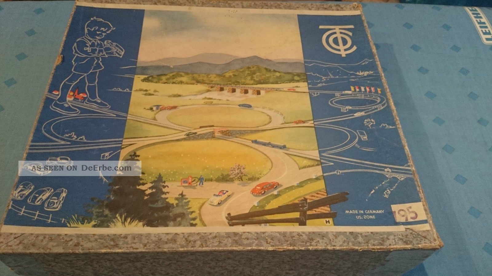 Tco Tippco Autobahn In Ovp (made In Germany Us.  Zone) Original, gefertigt 1945-1970 Bild