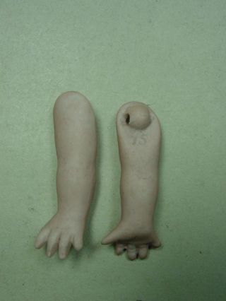 E137/ Antike Googlyarme „seesternhände“biskuitporzellan,  Ca 4,  7 Cm. Bild