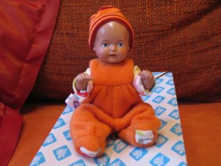 Süßes Schildkröt Strampelchen Puppe 16 Cm Mit - Puppenkleidung Orange Bild