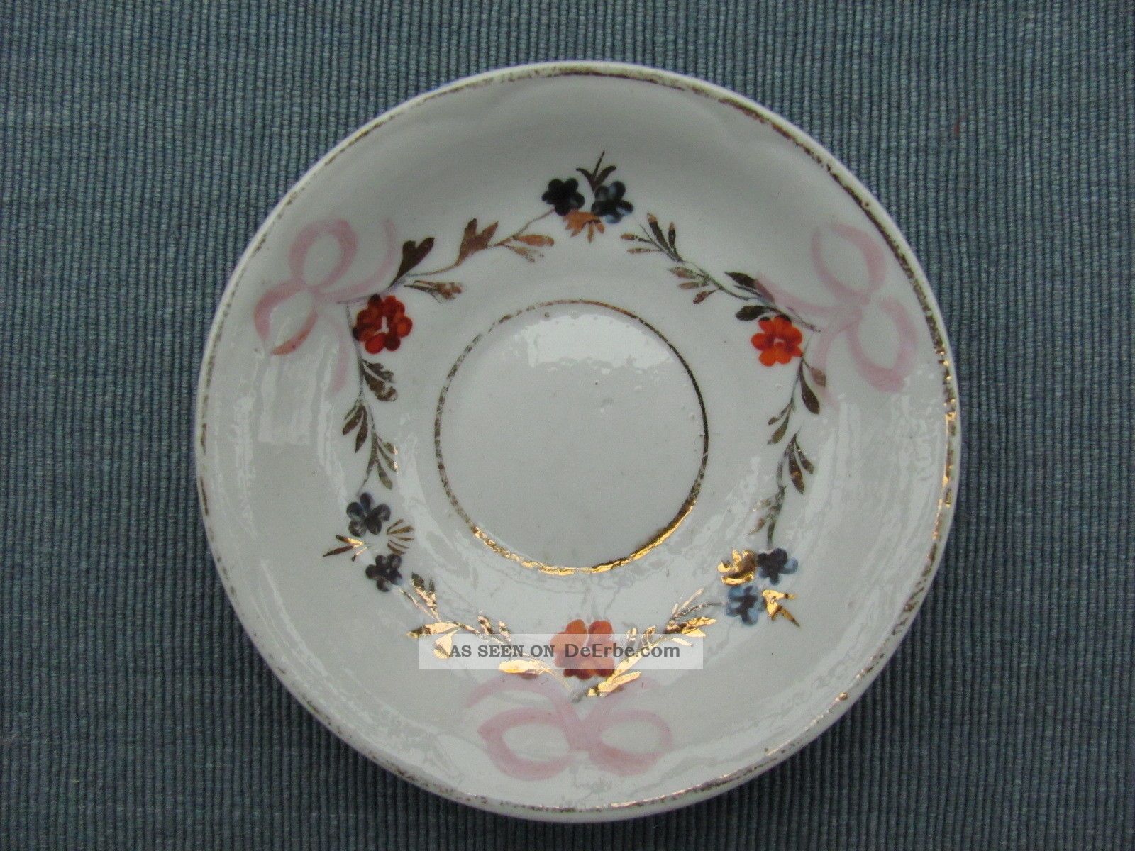 Hübscher Jugendstil Teller - 9 Cm Durchmesser - Sehr Gut Erhalten - Für Die Stube Original, gefertigt vor 1970 Bild