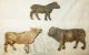 Dachbodenfund_14 Uralte Elastolin Tiere Masse_wolf_pfau_strauß_tapir_bär_affe Ua Elastolin & Lineol Bild 8