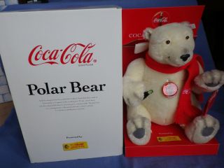 Steiff Eisbär - Coca Cola - Polarbär - 35 Cm - Nr.  670336 - Limitiert - Neuwertig Bild