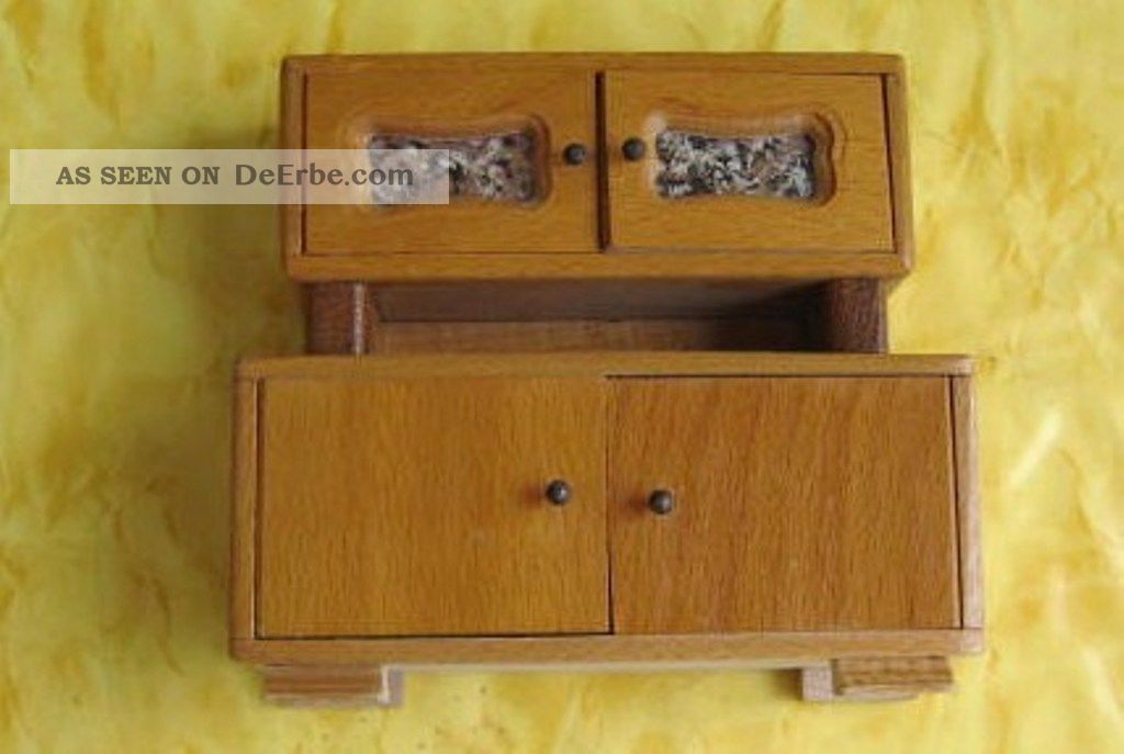 PuppenstubenzubehÖr - MÖbel - Geschirr - Konvolut Original, gefertigt vor 1970 Bild