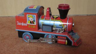 Lokomotive Aus Blech Fairyland 0741 Daiya - Batteriebetrieben - Defekt Bild