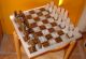 Wunderschönes.  Schachspiel A.  Onyx Mit Figuren Sowie Spielsteinen Für Z.  B.  Dame Gefertigt nach 1945 Bild 2