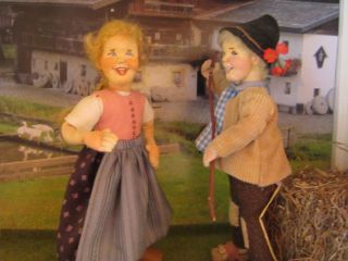 Entzückendes Anna Miklautsch Bauern Pärchen - ähnlich Der Elli Riehl Puppen Bild