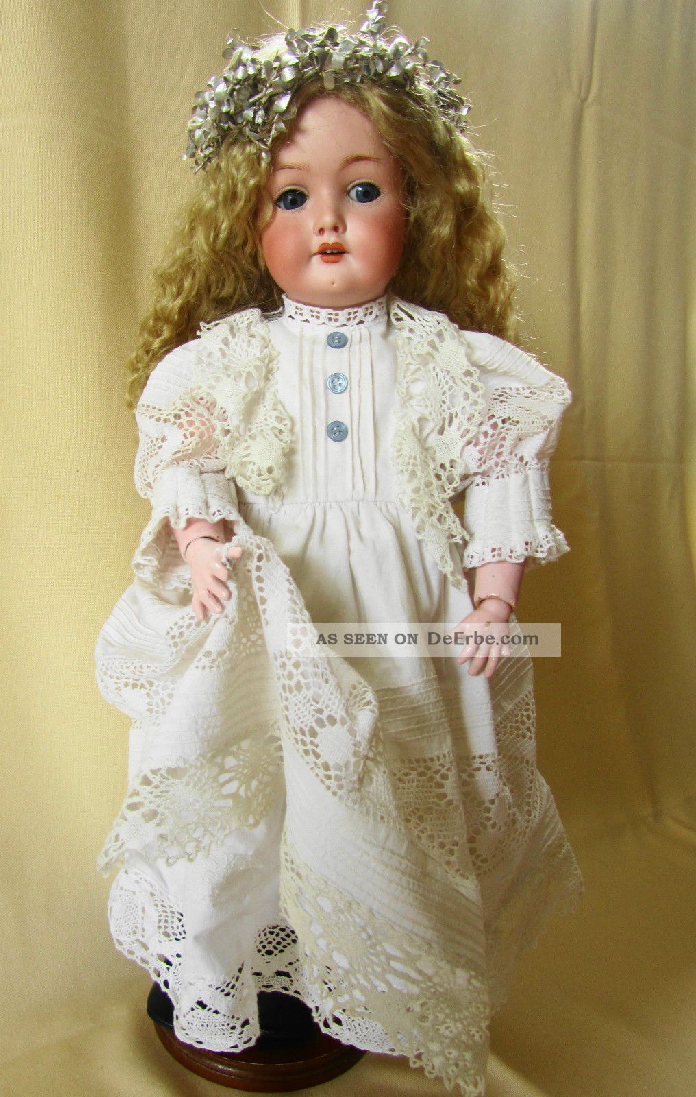 Antike Porzellankopfpuppe C M Bergmann 1916 Waltershausen 53 Cm Porzellan Puppe Porzellankopfpuppen Bild