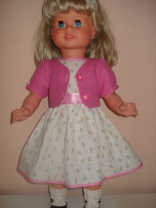 Puppenmode Elegantes Sonntagskleidchen Puppenkleid Mit Jacke Für 60 Cm Puppe Bild