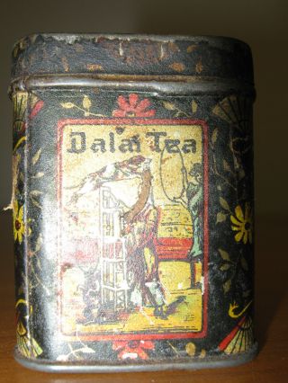 Uralte Blechdose Dalai Tea 4,  2 X 4,  2 X 5,  5 Cm AltersgemÄß Bild