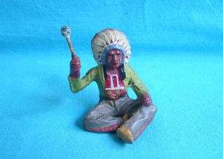 Elastolin Masse - Indianer - Figur,  Westernfigur,  Häuptling,  Trommler (ohne Trommel) Bild