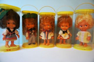 5 Alte Ari Puppen In Originalverpackung.  Ca.  40 Jahre Alt Wie Bild