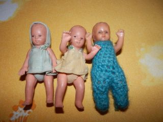 Puppenstuben - Puppen - - 3 Stück.  Bodenfund Bild
