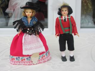 Altes Puppen Pärchen Italien,  Dolomiten,  Trachten - Kleidung,  55 Bild