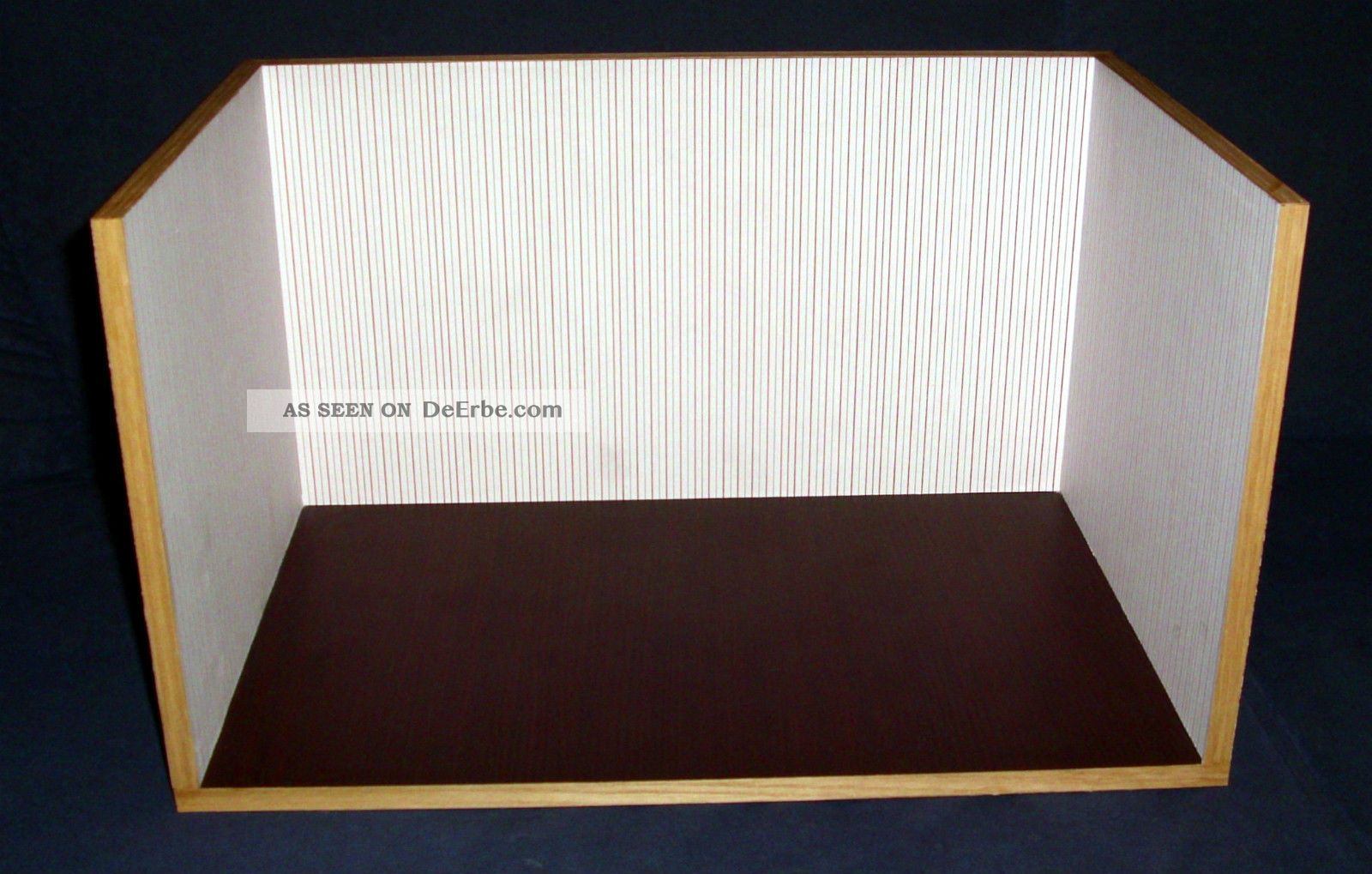 Sehr Schöne Puppenstube Mit Alter Reprint - Tapete 40cm - Breit Puppenstuben & -häuser Bild