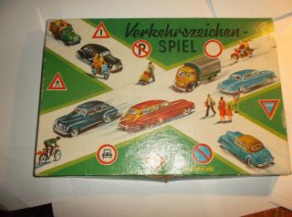 Würfel - Brett - Spiel Verkehrszeichen - Spiel Von Abel - Klinger - Spiel 50/60er Jahre Bild