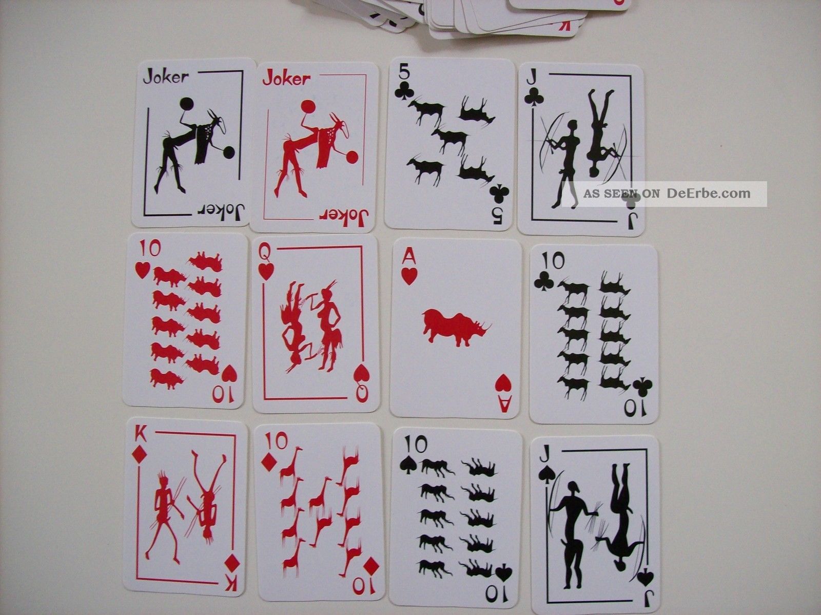 Kartenspiel Südafrika San Art Felszeichnungen Bushmann 54 Spielkarten Gefertigt nach 1945 Bild