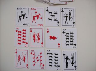 Kartenspiel Südafrika San Art Felszeichnungen Bushmann 54 Spielkarten Bild