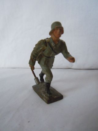 Lineol Elastolin Infanterie Soldat Laufend Von Lineol Mit Beweglichen Arm 7 Cm Bild