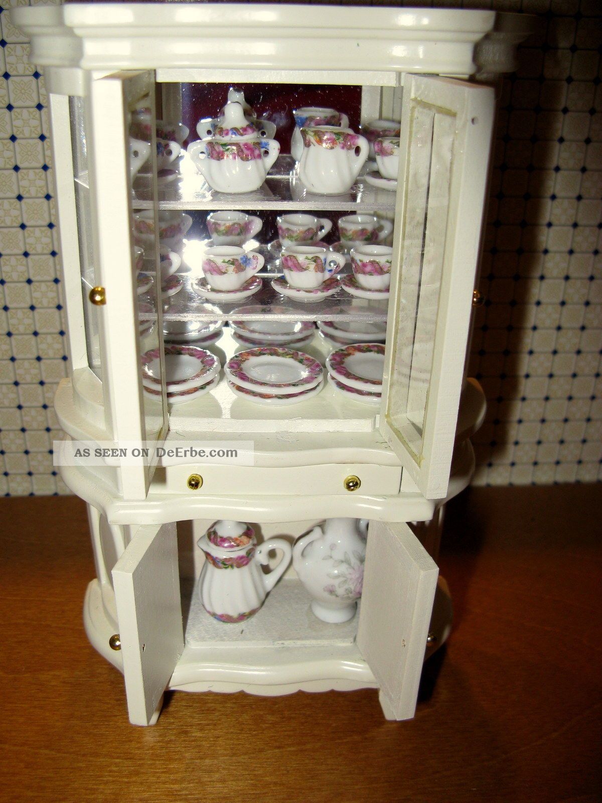 Wohnzimmerschrank Esszimmerschrank Porzellan 1:12 Puppenstuben & -häuser Bild