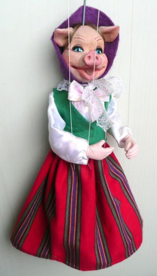 Marionette Schwein Sau 