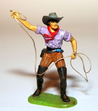 Elastolin Figur Cowboy Mit Lasso Art.  6978 Bemalung 2 Bild