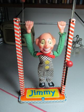 Arnold Jimmy Clown Acrobat 50ern Jahre Blechspielzeug Bild