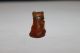 Glas Mops,  Braun,  Mit Metall Halsband,  Art Deko Original, gefertigt vor 1970 Bild 1