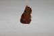Glas Mops,  Braun,  Mit Metall Halsband,  Art Deko Original, gefertigt vor 1970 Bild 2