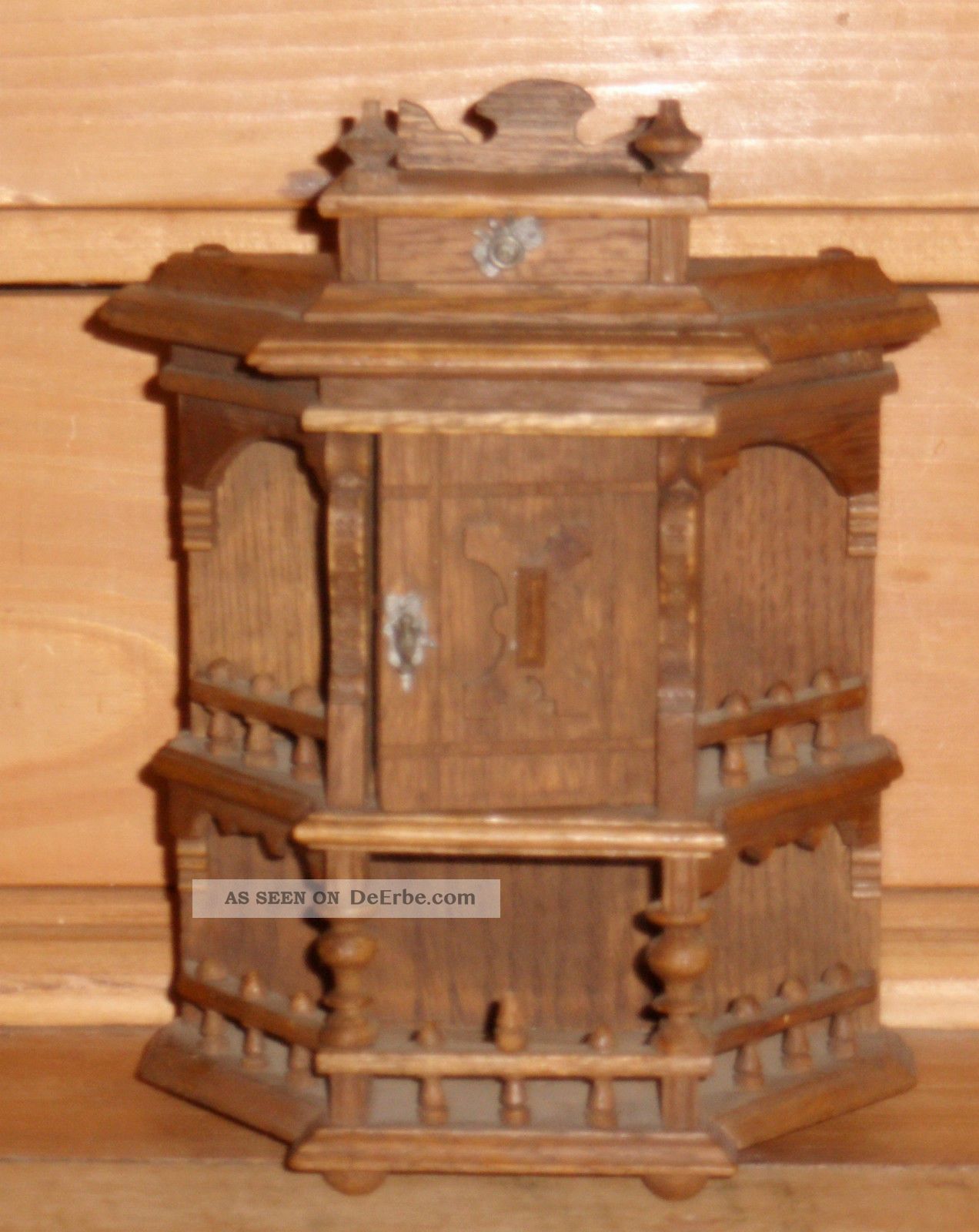 Uralter Schrank,  Prunkschrank FÜr Die Puppenstube,  Um 1890 Original, gefertigt vor 1970 Bild