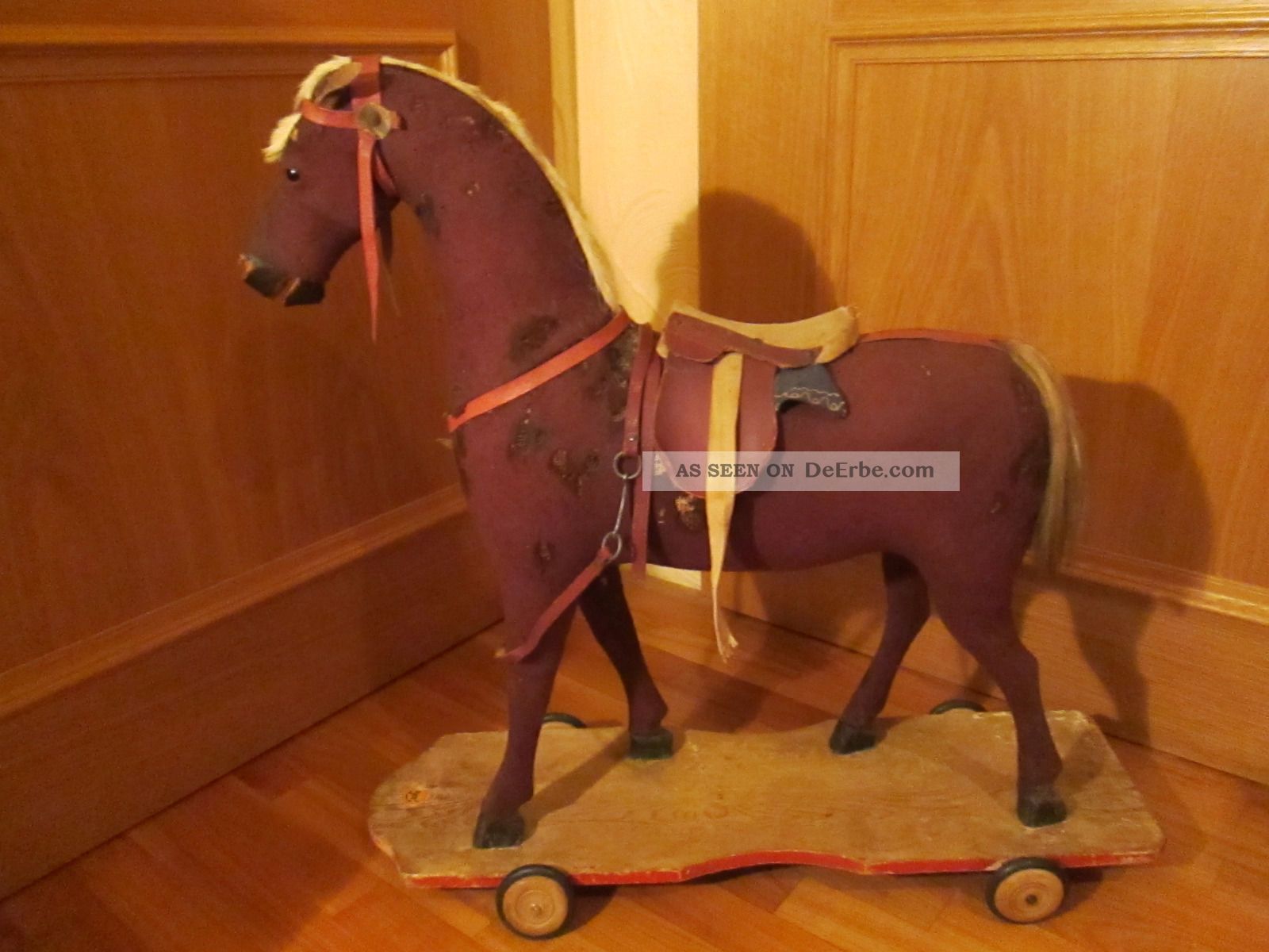 Holz-Schaukelpferd Deko – Handgeschnitztes Trojanisches Pferd, 16,5 X 19,1 Cm, Tischdekoration Für Zuhause