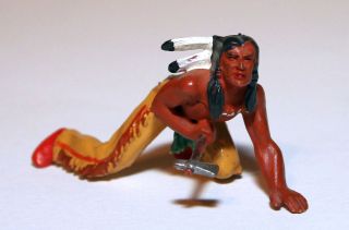 Elastolin Figur Indianer Schleichend Art.  6828 In Bemalung 2 Bild