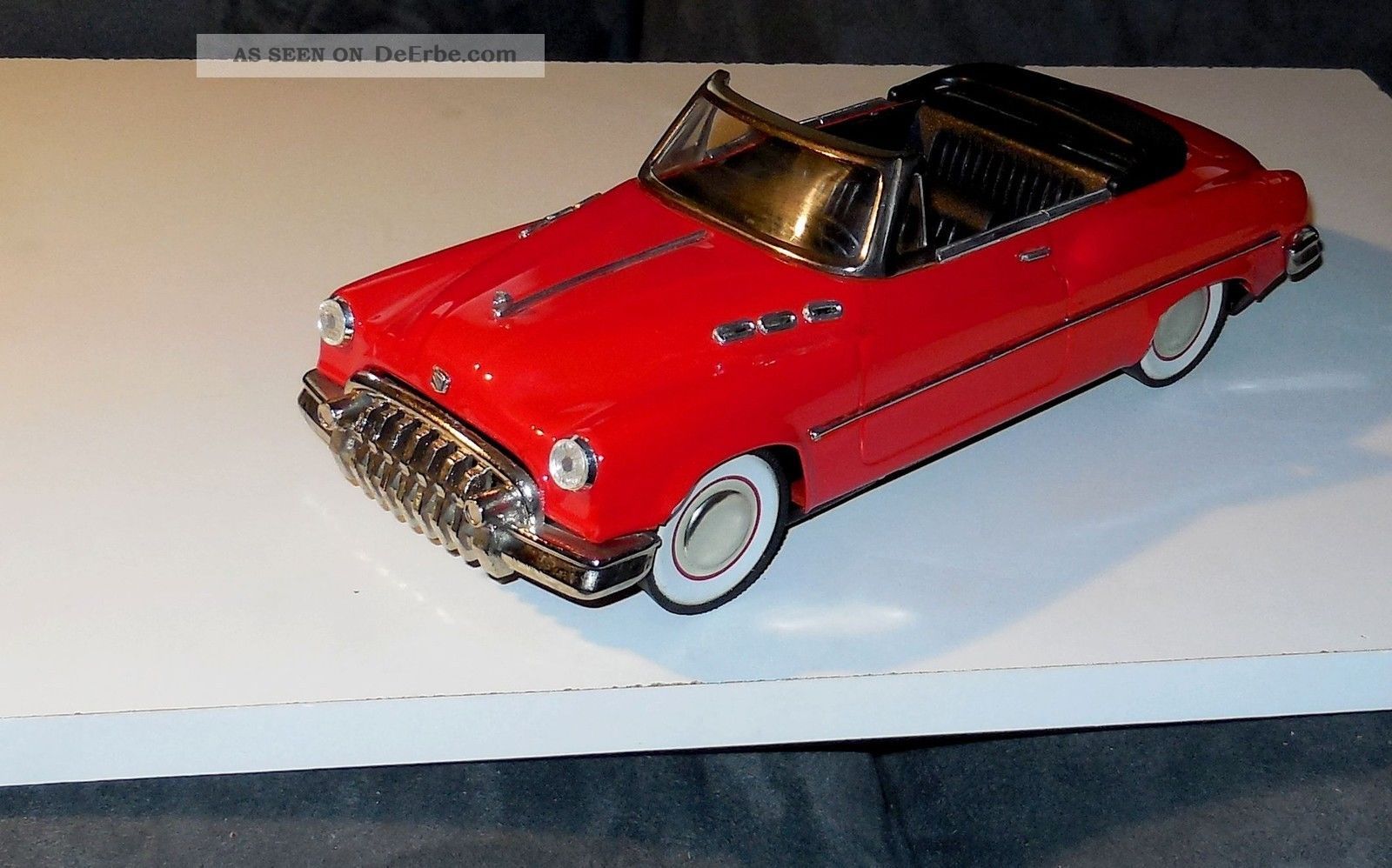 Altes Blechauto Us 50 ' S Modellauto 1953 Buick Coupe De Ville Offen Rot 1:16 - 1:18 Original, gefertigt 1945-1970 Bild