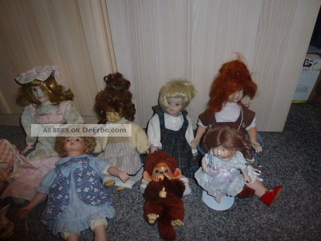 6 Porzelanpuppen Porzellankopfpuppen Bild