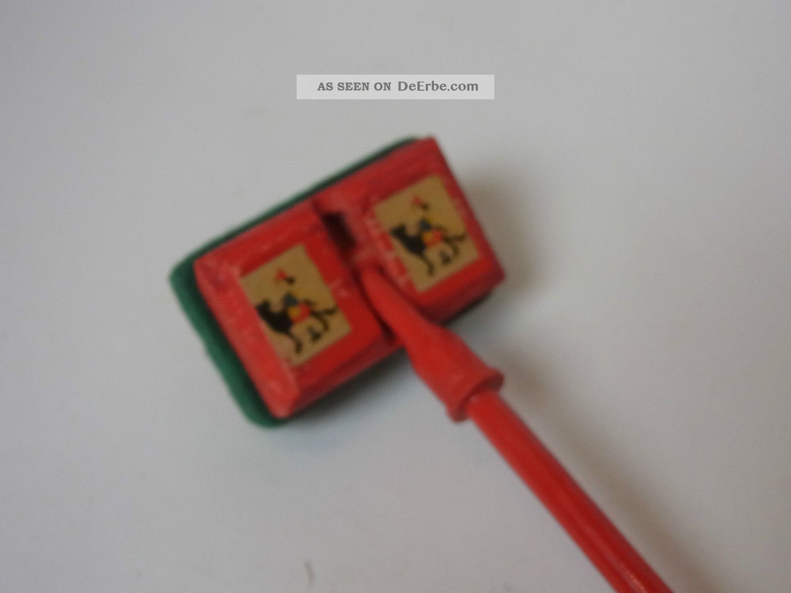 Alter Blocker Bohnergerät Schrubber Antik Mit Rotkäppchen - Motiv - Selten Original, gefertigt vor 1970 Bild