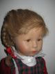 Unbespielte Käthe Kruse Puppe Mädchen Blond Mit Rotkariertem Kleid 48 Cm 1993 Käthe Kruse Bild 1