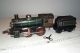 Kbn,  Karl Bub,  Uhrwerklok,  Dampflok,  Tender,  2 Waggons,  Spur 1,  Blech,  1930er Eisenbahn Bild 1