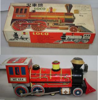 Seltene Loco Me 684 Lokomotive Blech China Vintage Tin Toy Blechspielzeug Train Bild