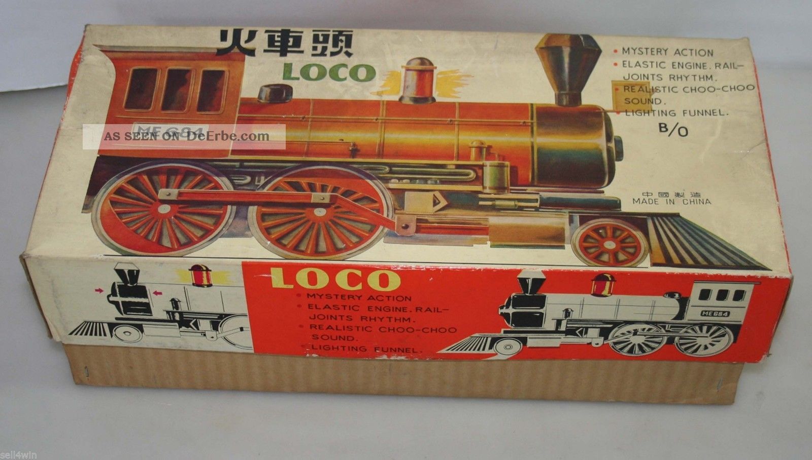 Train Miniature Vintage LOCO ME684 - Années 70, Tôle Métal, SNCF, état Correct