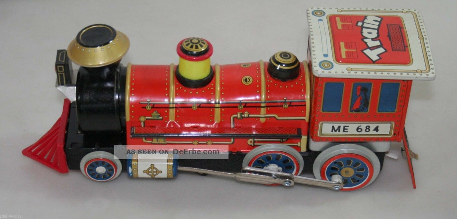 Train Miniature Vintage LOCO ME684 - Années 70, Tôle Métal, SNCF, état Correct